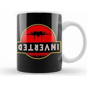 Humuts Porselen Beyaz Top Gun Jurassic Park Inverted Kupa Bardak