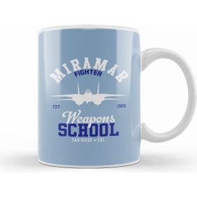 Humuts Porselen Beyaz Top Gun Miramar Weapons School Kupa Bardak