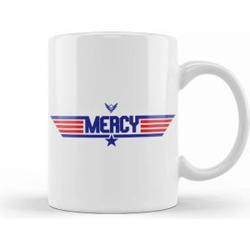 Humuts Porselen Beyaz Topgun Mercy Overwatch Kupa Bardak