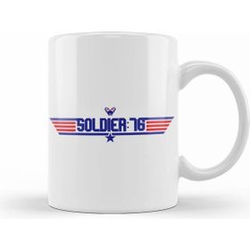 Humuts Porselen Beyaz Topgun Soldier 76 Overwatch Kupa Bardak