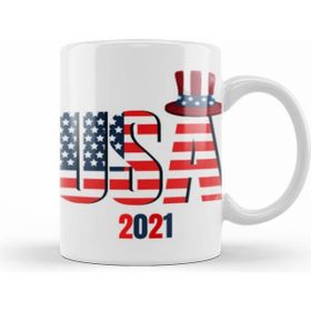 Humuts Porselen Beyaz Usa Independence Day 4th Of July Gift Celebration Patriotic Kupa Bardak
