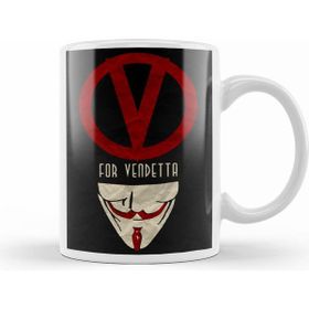 Humuts Porselen Beyaz V For Vendetta Afiş Kupa Bardak