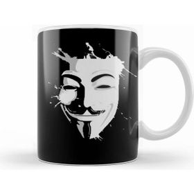 Humuts Porselen Beyaz V For Vendetta Expectus Kupa Bardak