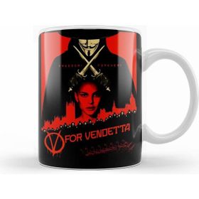 Humuts Porselen Beyaz V For Vendetta Freedom Kupa Bardak