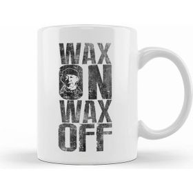 Humuts Porselen Beyaz Wax On Wax Off Karate Kid Miyagi Kupa Bardak