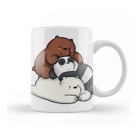 Humuts Porselen Beyaz We Bare Bears 015 Kupa Bardak