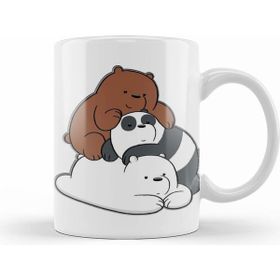 Humuts Porselen Beyaz We Bare Bears 016 Kupa Bardak