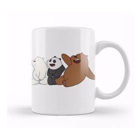 Humuts Porselen Beyaz We Bare Bears 018 Kupa Bardak