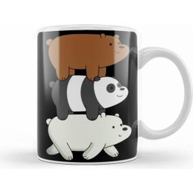 Humuts Porselen Beyaz We Bare Bears 02 Kupa Bardak
