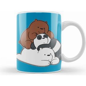 Humuts Porselen Beyaz We Bare Bears 03 Kupa Bardak