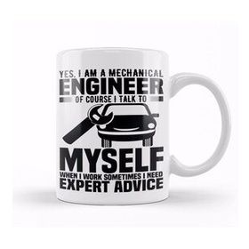 Humuts Porselen Beyaz Yes I Am A Mechanical 01 Kupa Bardak