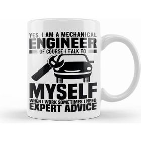 Humuts Porselen Beyaz Yes I Am A Mechanical 01 Kupa Bardak