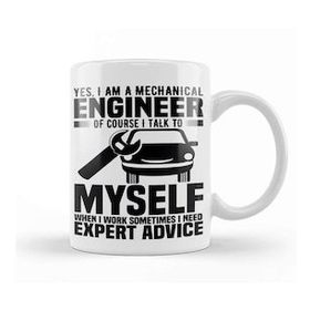 Humuts Porselen Beyaz Yes I Am A Mechanical 01 Kupa Bardak