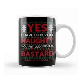Humuts Porselen Beyaz Yes I Have Been Naughty Rude Christmas Knit Pattern Kupa Bardak