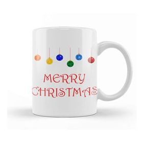 Humuts Porselen Beyaz Yılbaşı Yeni Yıl Konseptli Merry Christmas 010 Kupa Bardak