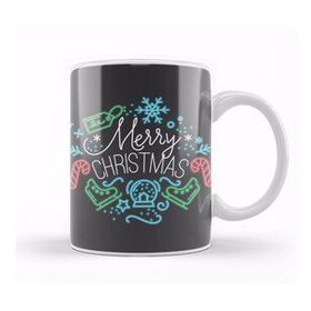 Humuts Porselen Beyaz Yılbaşı Yeni Yıl Konseptli Merry Christmas 016 Kupa Bardak
