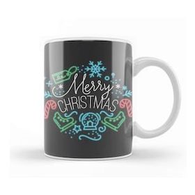 Humuts Porselen Beyaz Yılbaşı Yeni Yıl Konseptli Merry Christmas 016 Kupa Bardak