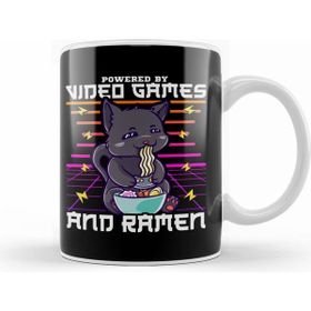 Humuts Powered By Video Games &amp; Ramen Anime Cat Kupa