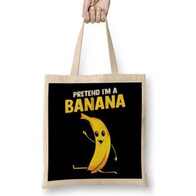 Humuts Pretend I M A Banana Gymnastics Pun Bez Kadın Günlük Çanta