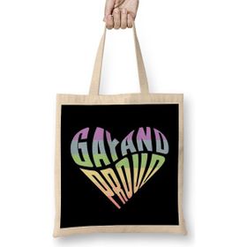 Humuts Pride Month Gay And Proud Rainbow Pastel Bez Çanta