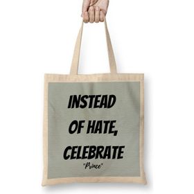 Humuts Prince Rogers Nelson Quote Lovers Gift Vintage Retro Rainbow Bez Çanta
