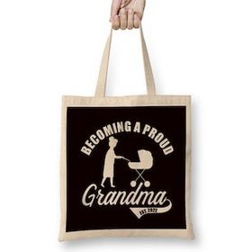 Humuts Proud Grandma 2022 Newborn Grandson Granddaughter Family Bez Kadın Günlük Çanta