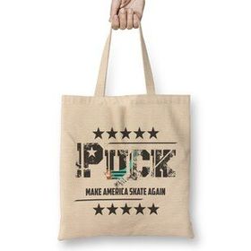 Humuts Puck Make America Skate Again Funny Hockey Player Bez Kadın Günlük Çanta