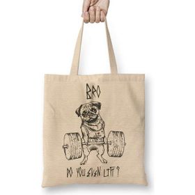 Humuts Pug Bodybuilder Köpek Bez Kadın Günlük Çanta