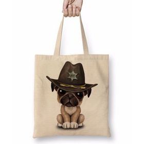 Humuts Pug Köpek 03 Bez Kadın Günlük Çanta