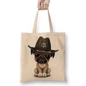 Humuts Pug Köpek 03 Bez Kadın Günlük Çanta