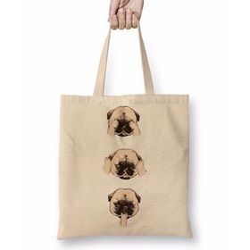 Humuts Pug Köpek 05 Bez Kadın Günlük Çanta