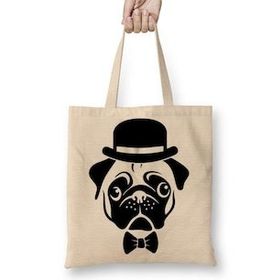 Humuts Pug Köpek 06 Bez Kadın Günlük Çanta