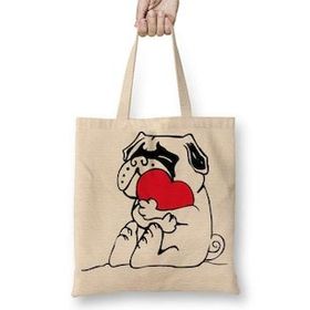Humuts Pug Köpek 07 Bez Kadın Günlük Çanta
