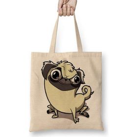 Humuts Pug Köpek Dog Pet Sevimli Cute Cartoon Animation Bez Kadın Günlük Çanta