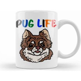 Humuts Pug Life Beyaz Kupa