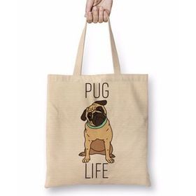 Humuts Pug Life Köpek 02 Bez Kadın Günlük Çanta