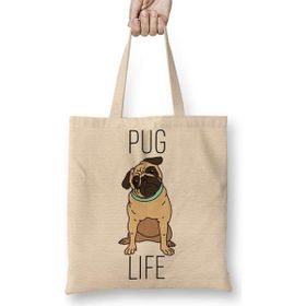 Humuts Pug Life Köpek 02 Bez Kadın Günlük Çanta