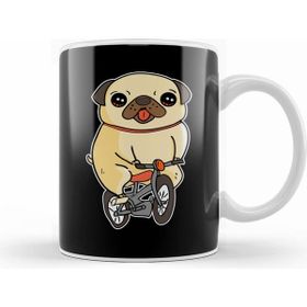 Humuts Pug Puppy Riding Bicycle Adorable Dog Bike Ride Kupa