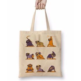 Humuts Pug Yoga Köpek Bez Çanta