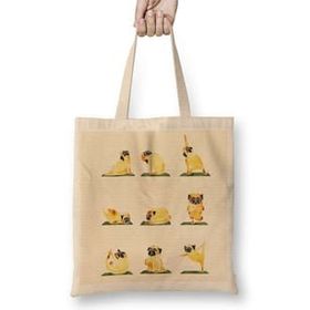 Humuts Pug Yoga Köpek Bez Çanta