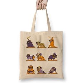 Humuts Pug Yoga Köpek Bez Çanta
