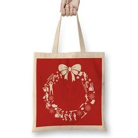 Humuts Pulp Fiction Christmas Wreath Pattern Bez Çanta