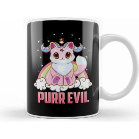 Humuts Purr Evil Satanic Cat Pun Pure Evil Goth Kitten Kupa