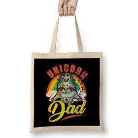 Humuts Rainbow Paint Splatter Unicorn Dad Awesome Fathers Bez Kadın Günlük Çanta