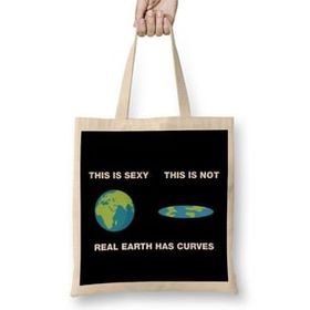 Humuts Real Earth Has Curves Flat Earth Bez Uzun Saplı Açık Bej Rengi Çanta