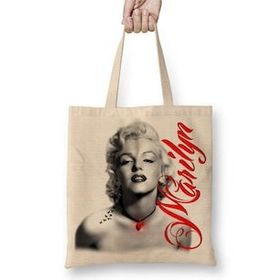 Humuts Red Marilyn Monroe Red Bez Uzun Saplı Açık Bej Rengi Çanta