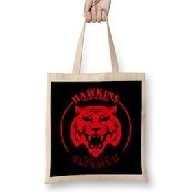 Humuts Red Tiger Hawkins High School Stranger Things Bez Uzun Saplı Açık Bej Rengi Çanta