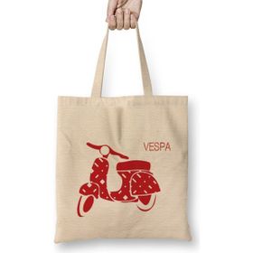 Humuts Red Vespa Bez Uzun Saplı Açık Bej Rengi Çanta