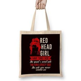Humuts Redhead Girl Ginger Red Orange Hair Haired Irish Red Head Bez Uzun Saplı Açık Bej Rengi Çanta