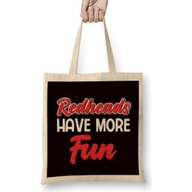 Humuts Redheads Have More Fun Ginger Red Hair Red Head Irish Bez Uzun Saplı Açık Bej Rengi Çanta